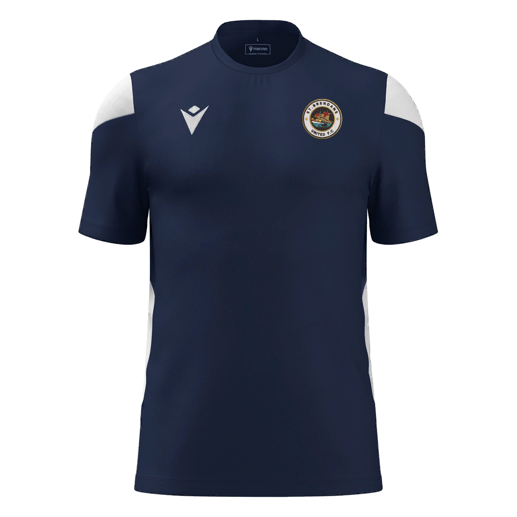 St Brendan's United Polis Shirt SS Navy & White