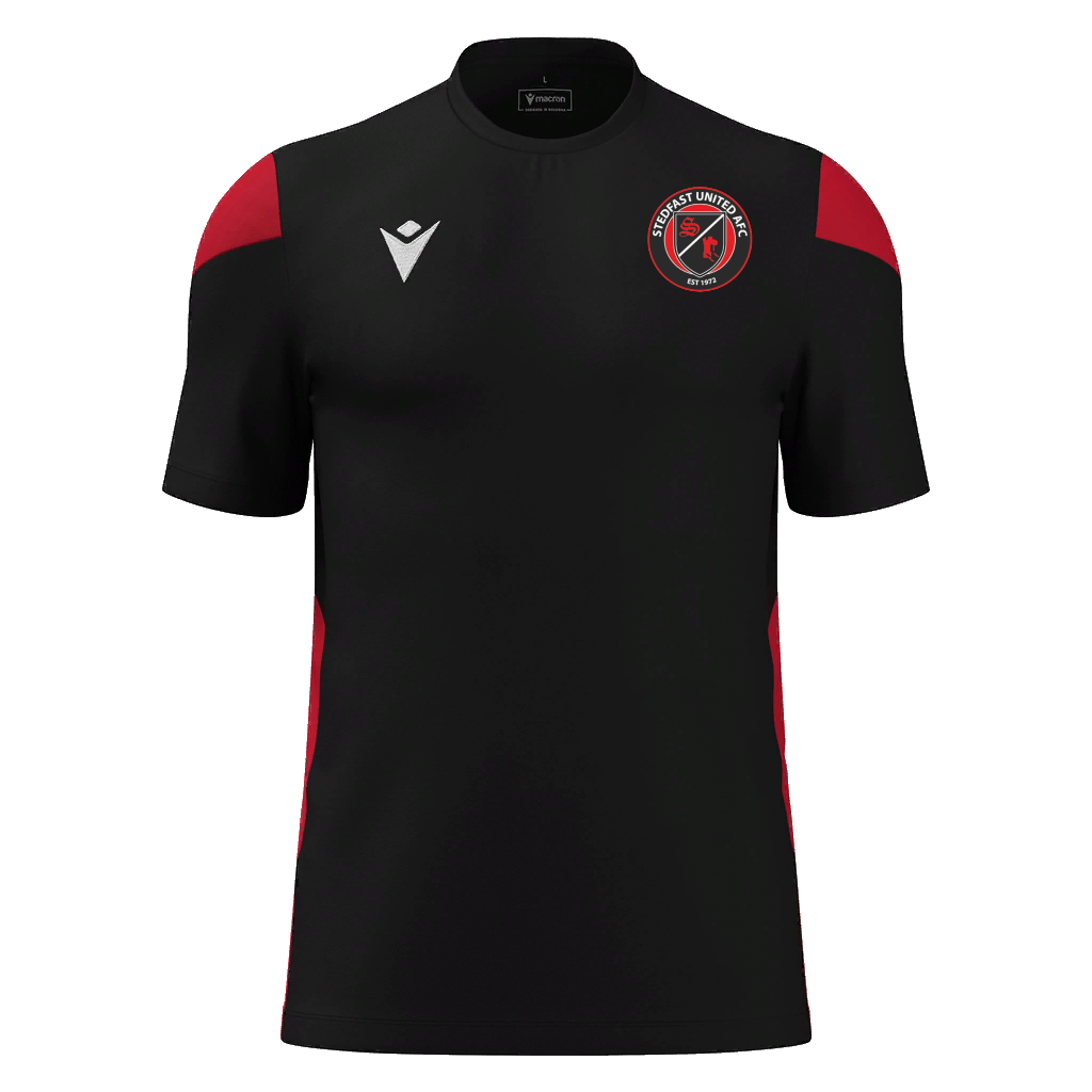 Stedfast United AFC Polis Training Jersey ADULTS Black & Red
