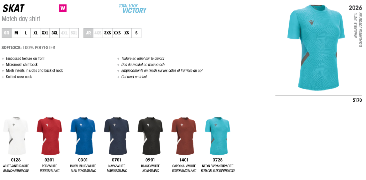 Macron Teamwear Women Matchday Shirt Skat