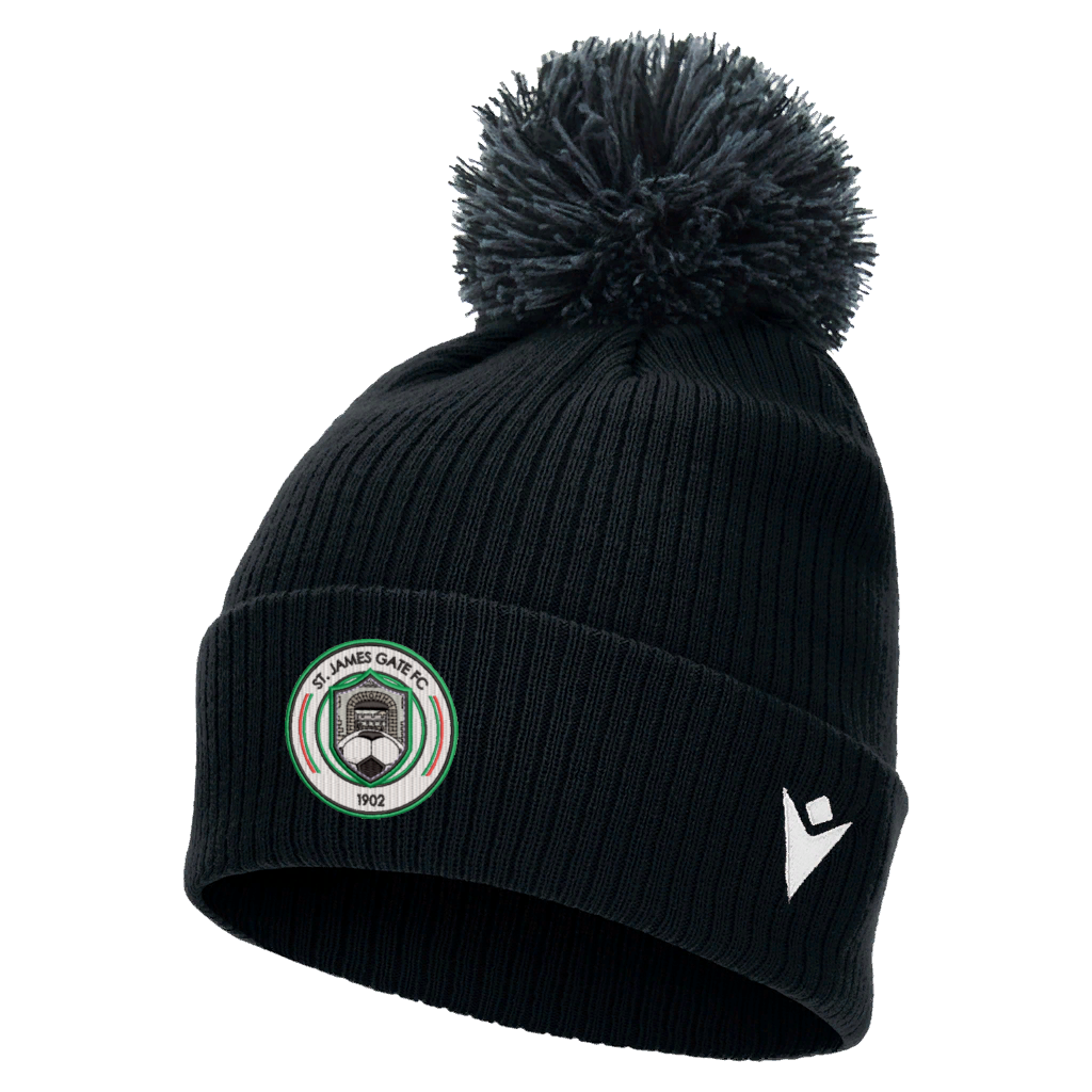 St James Gate FC Snow Pom Pom Beanie Black