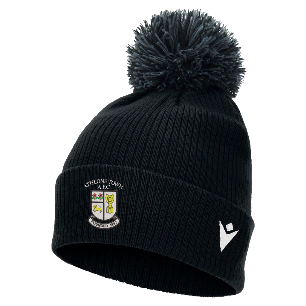 Athlone Town AFC Snow Pom Pom Beanie Black