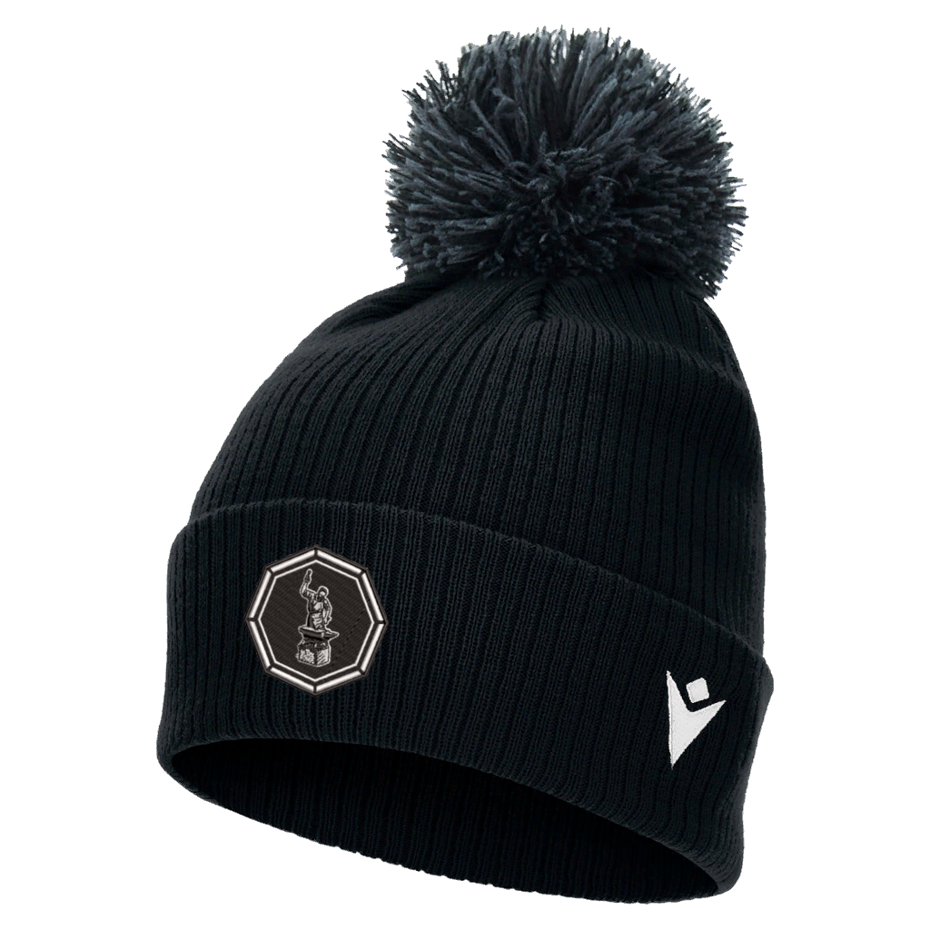 Black Forge FC Snow Pom Pom Beanie Black