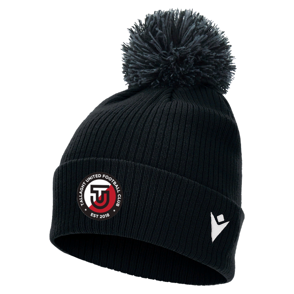 Tallaght United FC Snow Pom Pom Beanie Black
