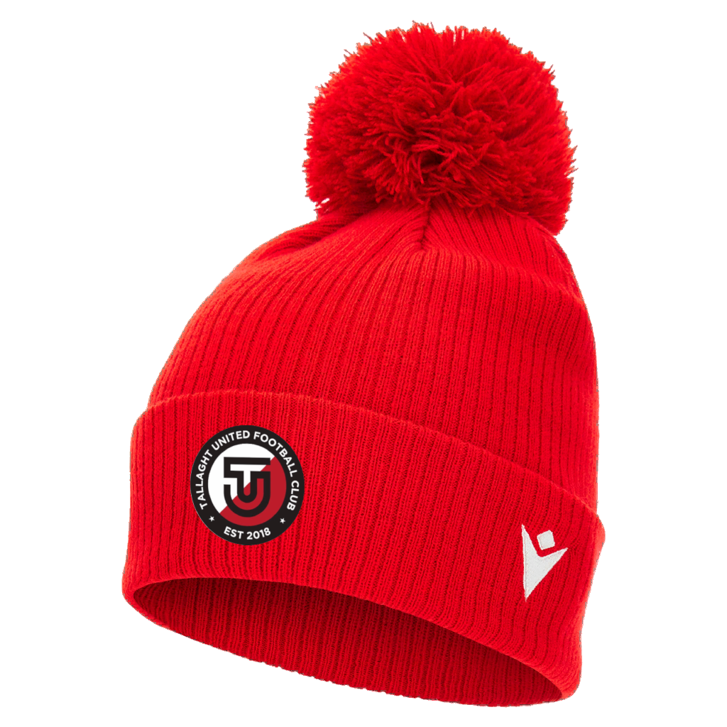 Tallaght United FC Snow Pom Pom Beanie Red