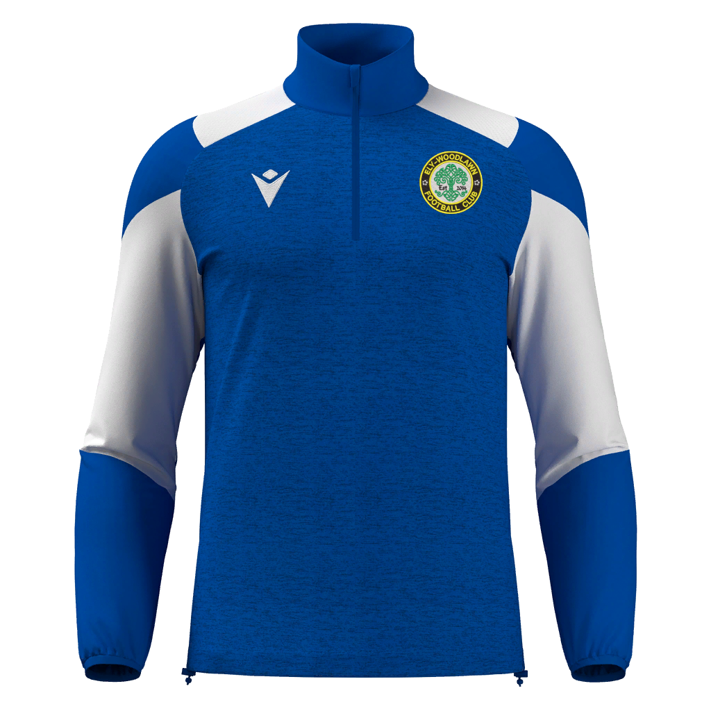 ELY Woodlawn FC Cuzco 1/4 Zip Royal Blue & White