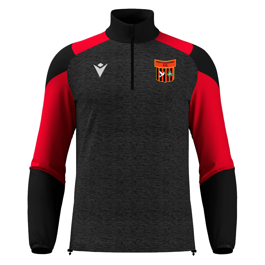 Trinity Donaghmede FC Young Kids Cuzco 1/4 Zip Top Black & Red