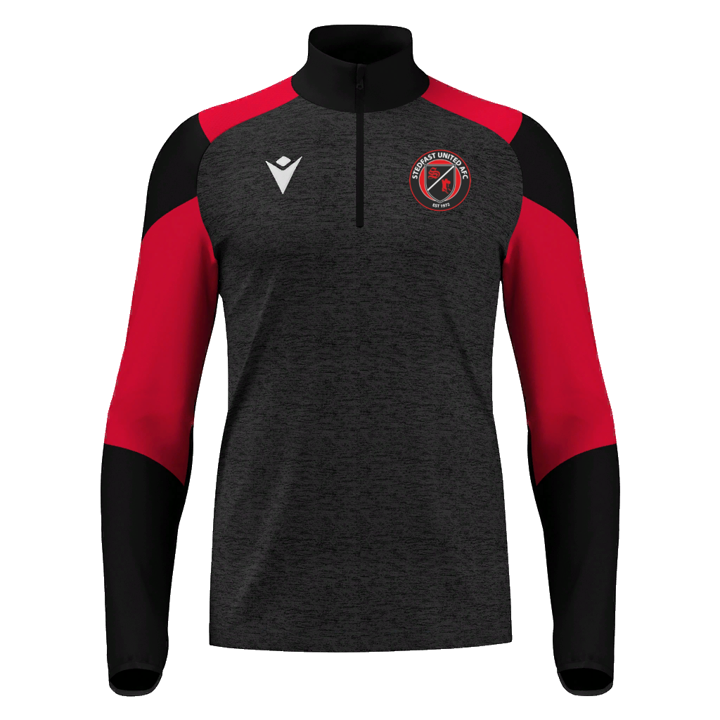 Steadfast United AFC IZEL 1/4 Zip Black/ Red