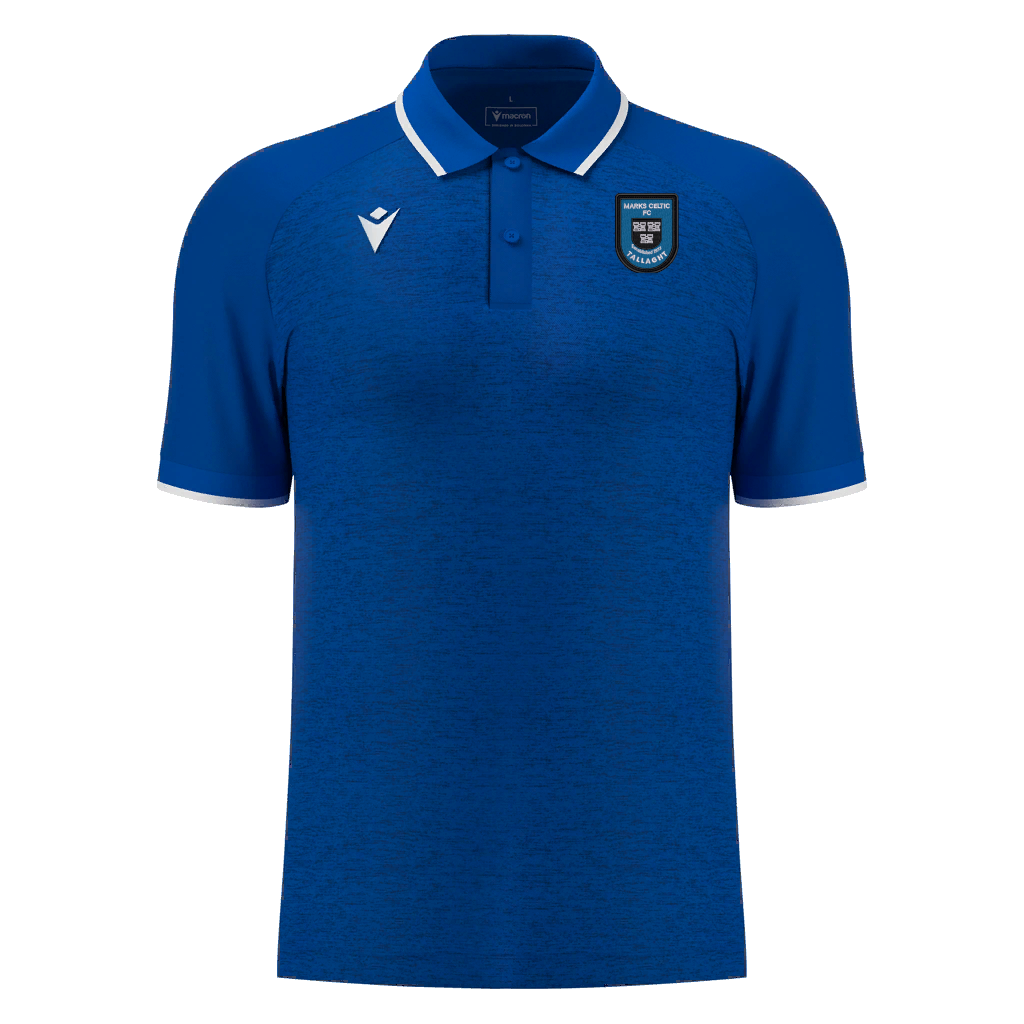 Marks Celtic FC Adult Aulos Polo Royal Blue & White