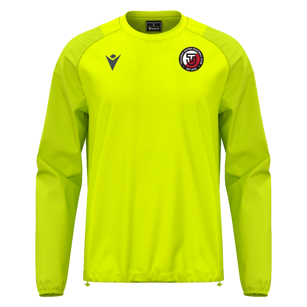 Tallaght United FC Adult Drizzle Windbreaker Neon Yellow (Ideal for Subs)
