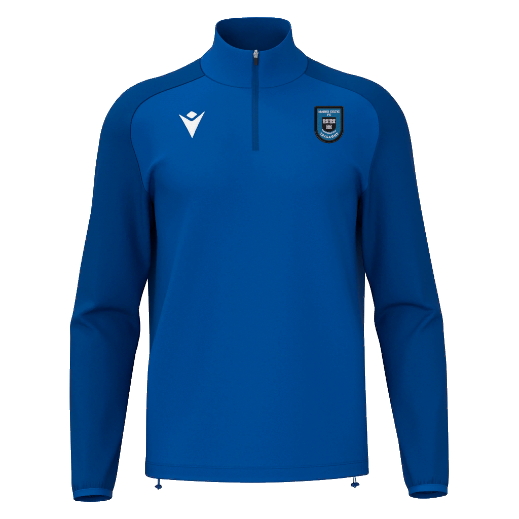 Marks Celtic FC Kids Isen 1/4 Zip Royal Blue