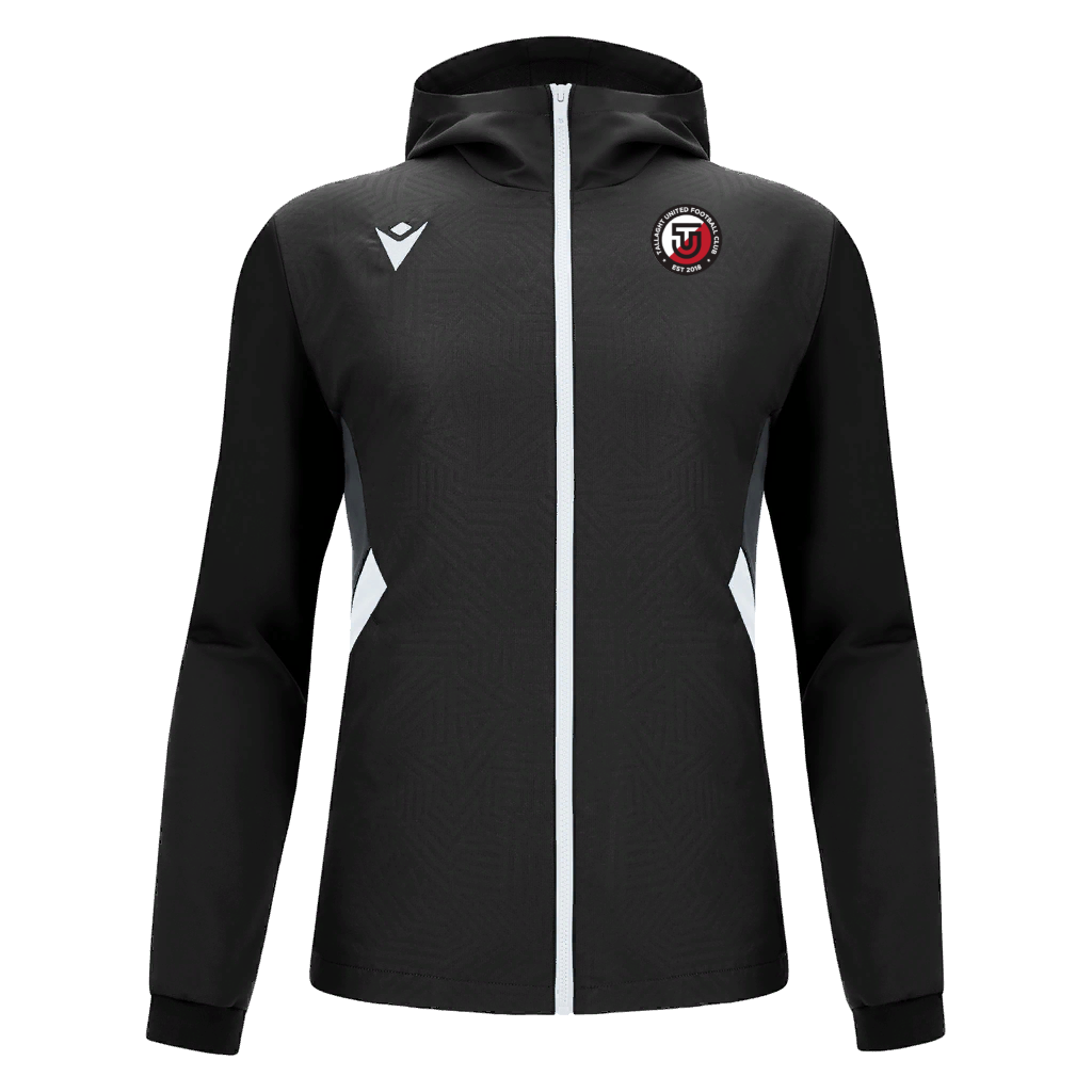 Tallaght United FC Adult Tiamat Full Zip Micro Hoodie Black & White