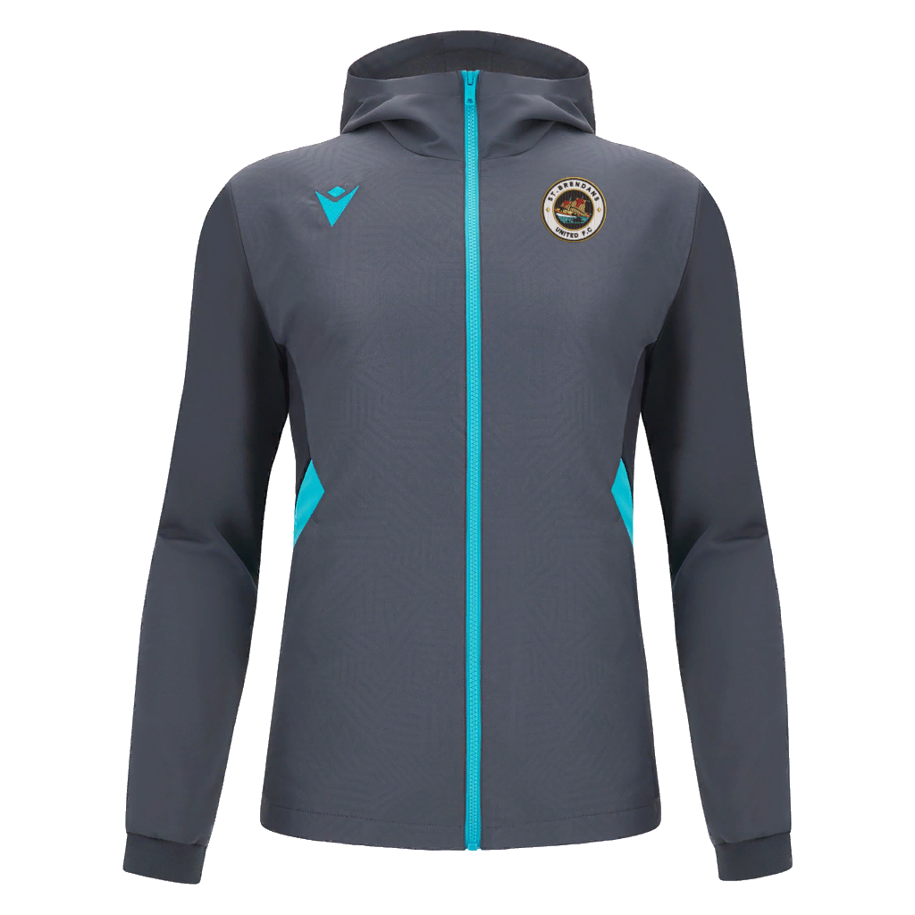 St Brendan's United Tiamat Full Zip Hoodie Anthracite & Neon Sky