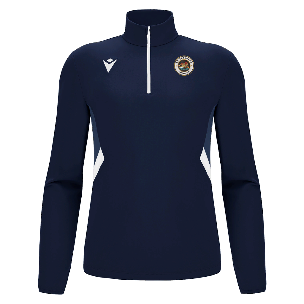 St Brendan's United Piave 1/4 Zip Top Navy & White