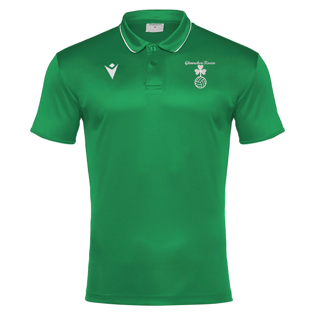 Glenmalure Rovers FC Draco Hero Polo Green & White