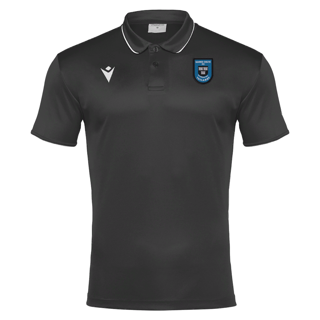 Marks Celtic FC Adult Draco Hero Polo Anthracite & White