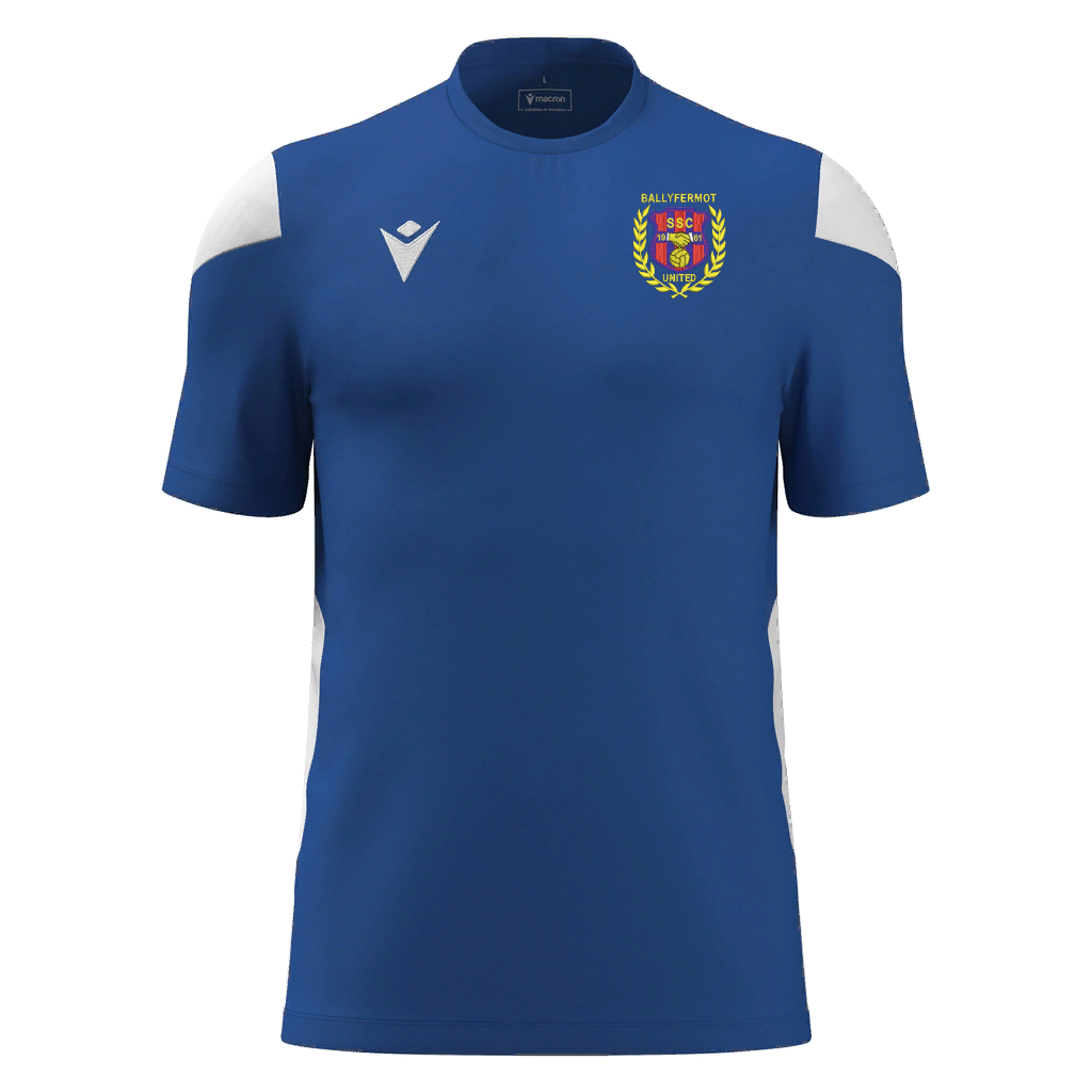 Ballyfermot United Polis Shirt SS Royal Blue & White