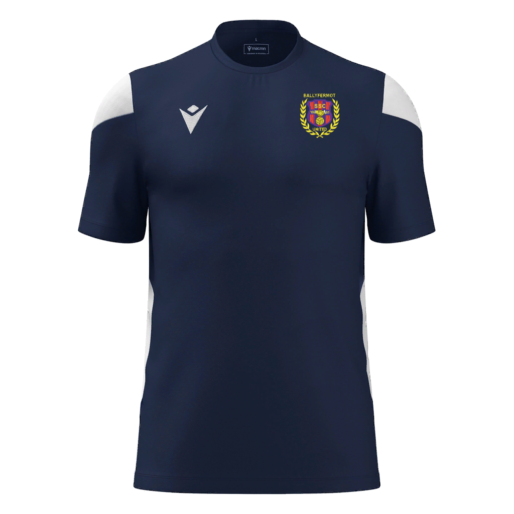 Ballyfermot United Polis Shirt SS Navy & White