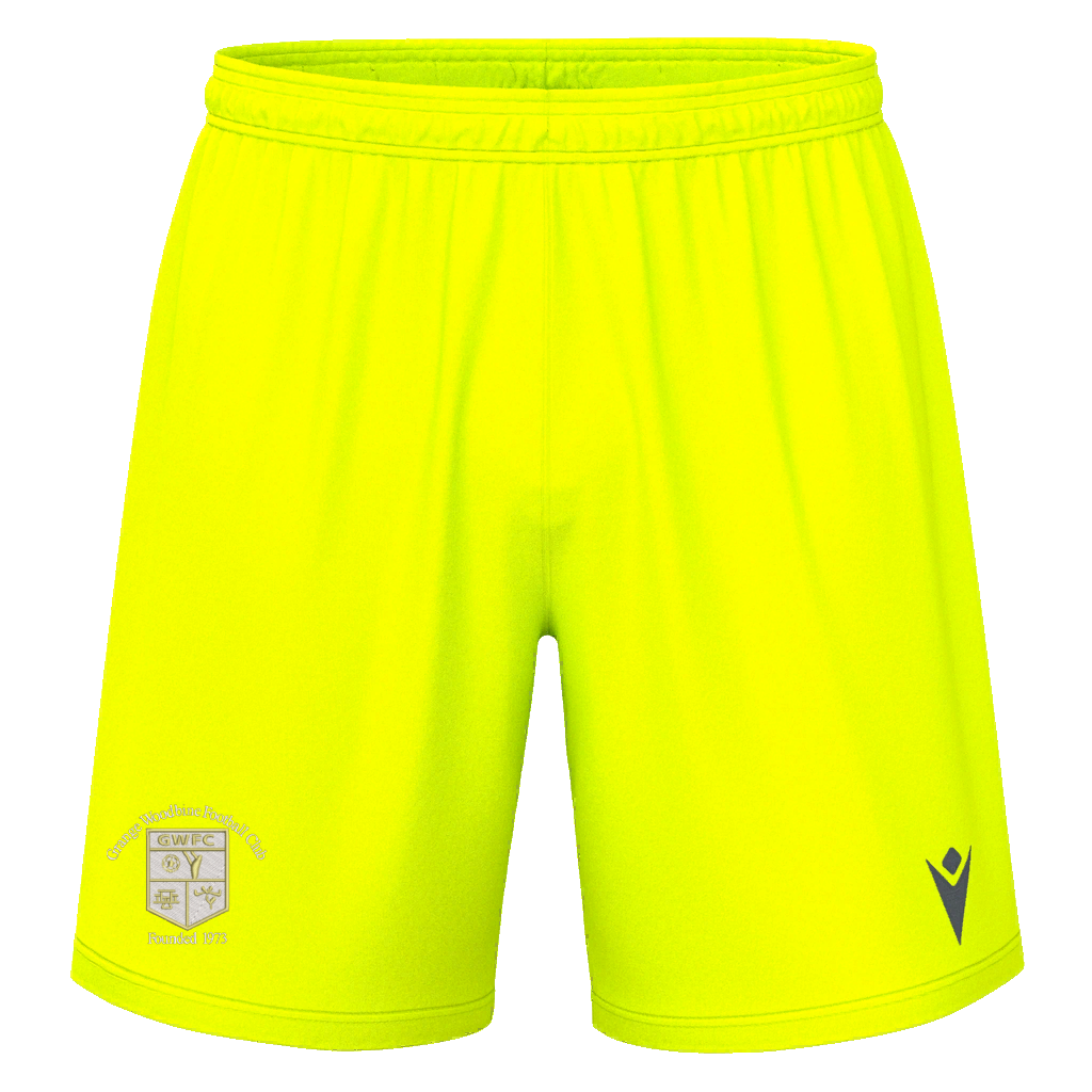 Grange Woodbine FC Goalkeepers Mesa Hero Shorts Neon Yellow