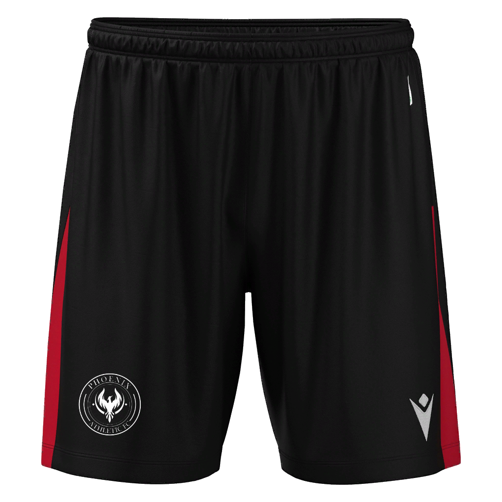 Phoenix Athletic FC Skara Eco Home Shorts Black & Red
