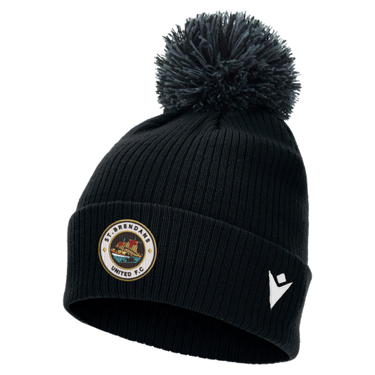 St Brendan's United Snow Pom Pom Beanie Black