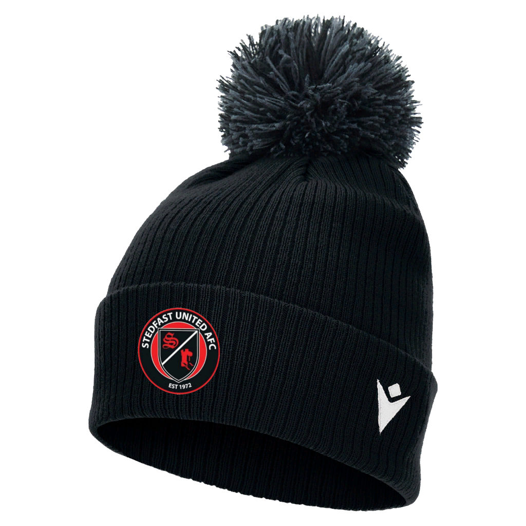 Stedfast United AFC Snow Pom Pom Beanie Black