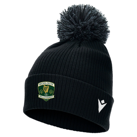 Decies Celtic Snow Pom Pom Beanie Black