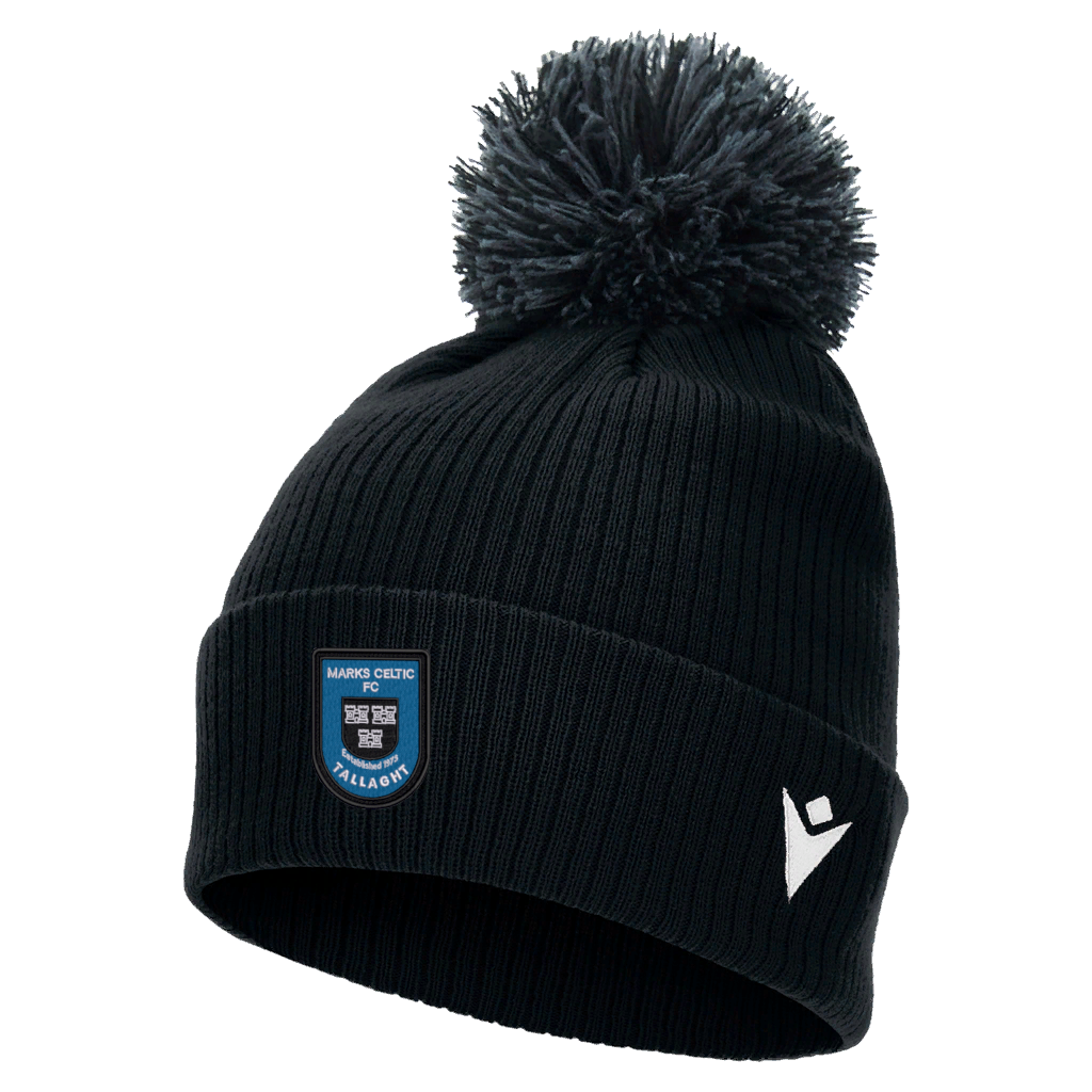 Marks Celtic FC Snow Pom Pom Beanie Black