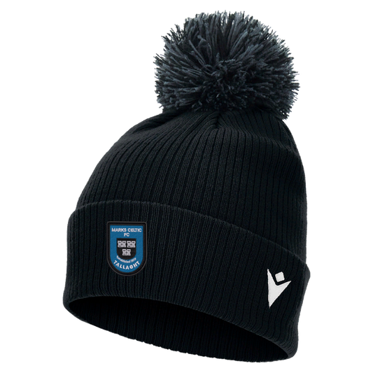 Marks Celtic FC Snow Pom Pom Beanie Black