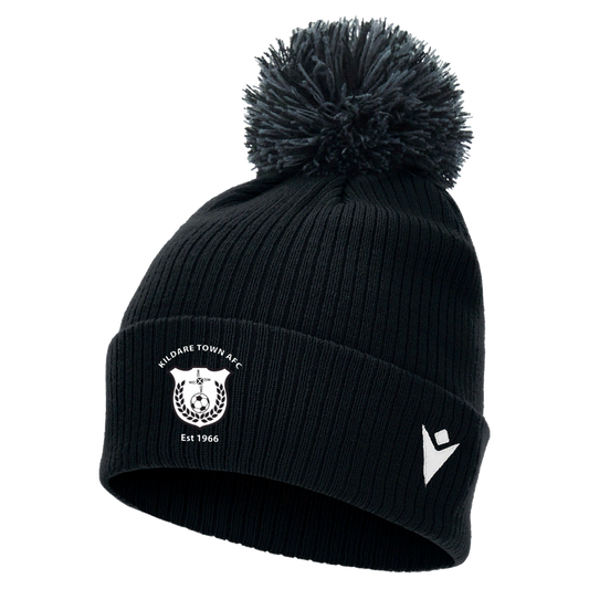 Kildare Town AFC Snow Pom Pom Beanie Black