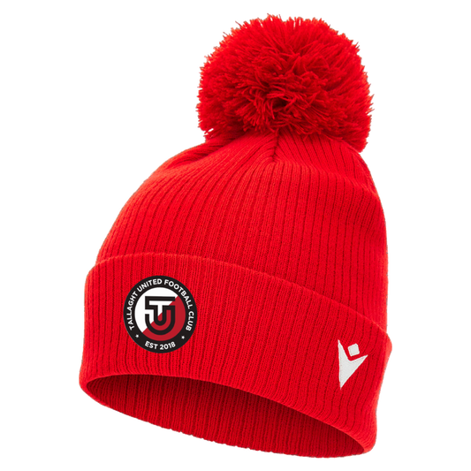 Tallaght United FC Snow Pom Pom Beanie Red