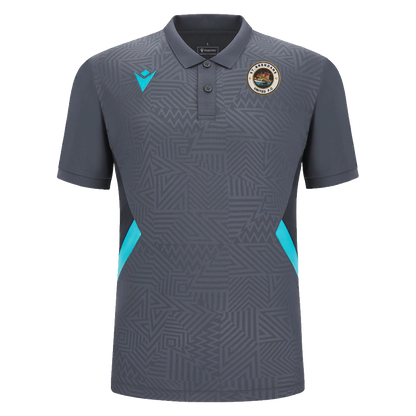 St Brendan's United Rap Polo Anthracite & Neon Sky