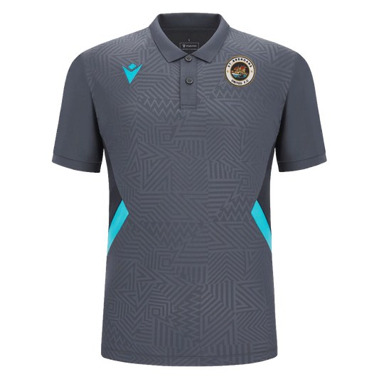 St Brendan's United Rap Polo Anthracite & Neon Sky