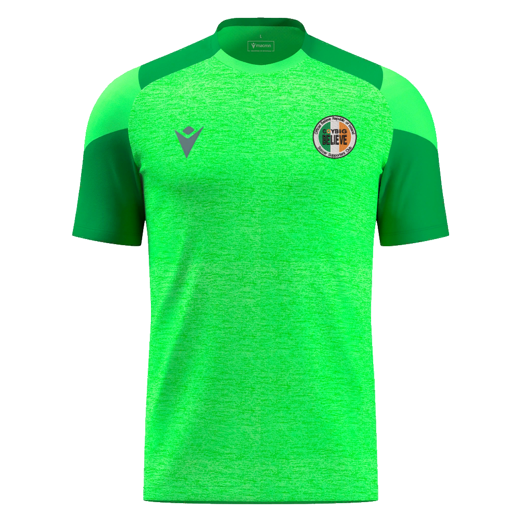 COYBIG Believe CRISC Laois Adults Golem Shirt SS Neon Green & Green