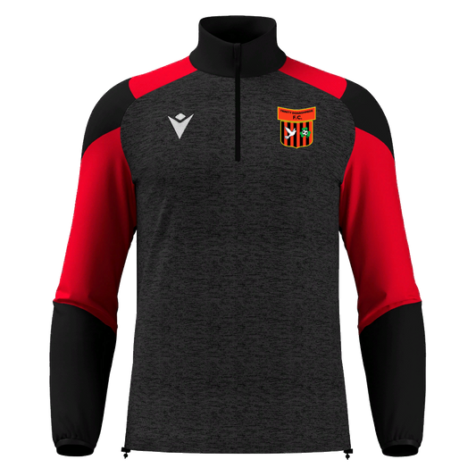 Trinity Donaghmede FC Young Kids Cuzco 1/4 Zip Top Black & Red