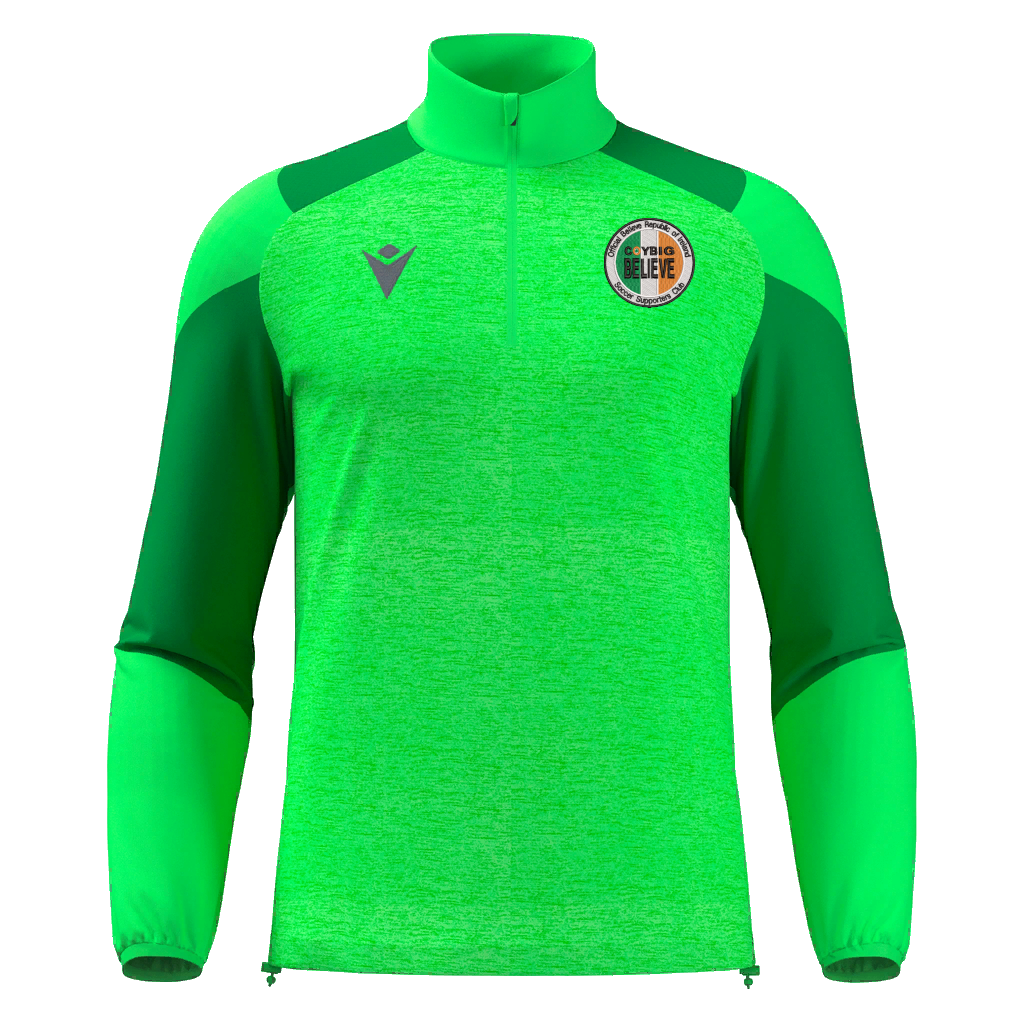 COYBIG Believe CRISC Adults Cuzco 1/4 Zip Top Neon Green & Green