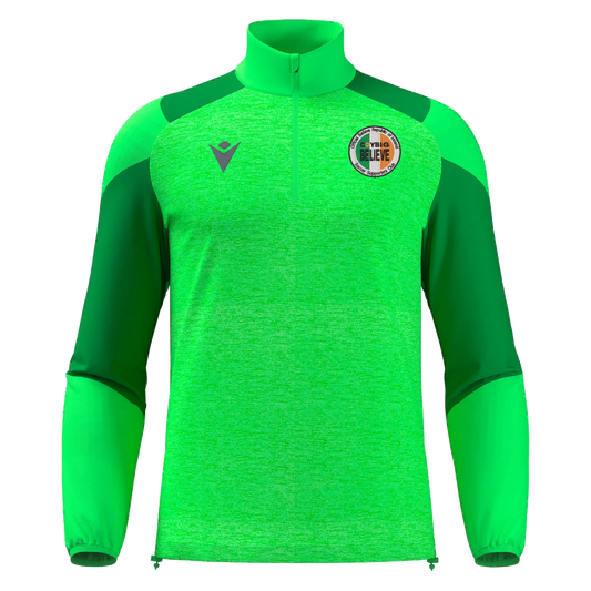 COYBIG Believe CRISC Adults Cuzco 1/4 Zip Top Neon Green & Green