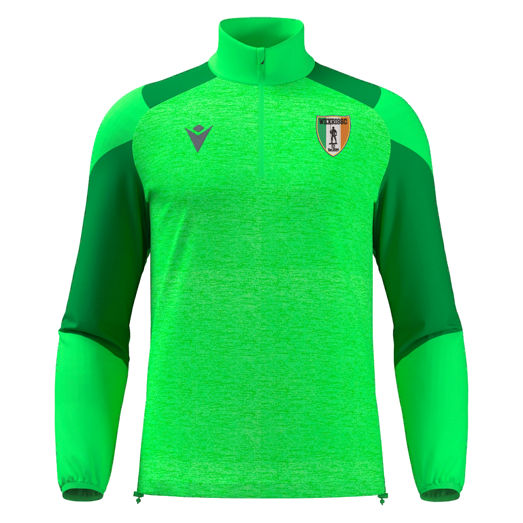 CRISC Wexford Adults Cuzco 1/4 Zip Top Neon Green & Green