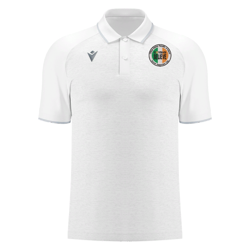 COYBIG Believe CRISC  Adults Aulos Polo White & Silver