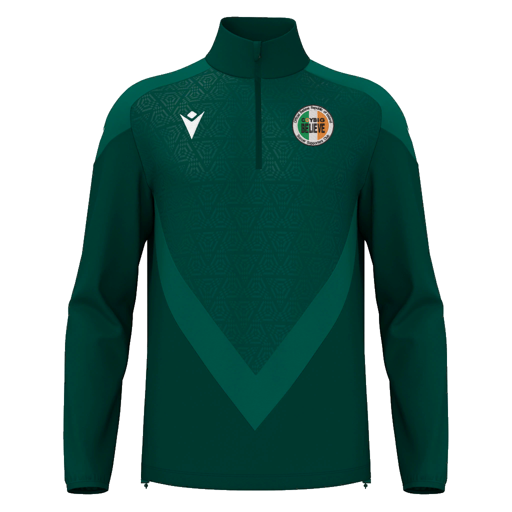 COYBIG Believe CRISC Adults Anduin 1/4 Zip Top Bottle Green