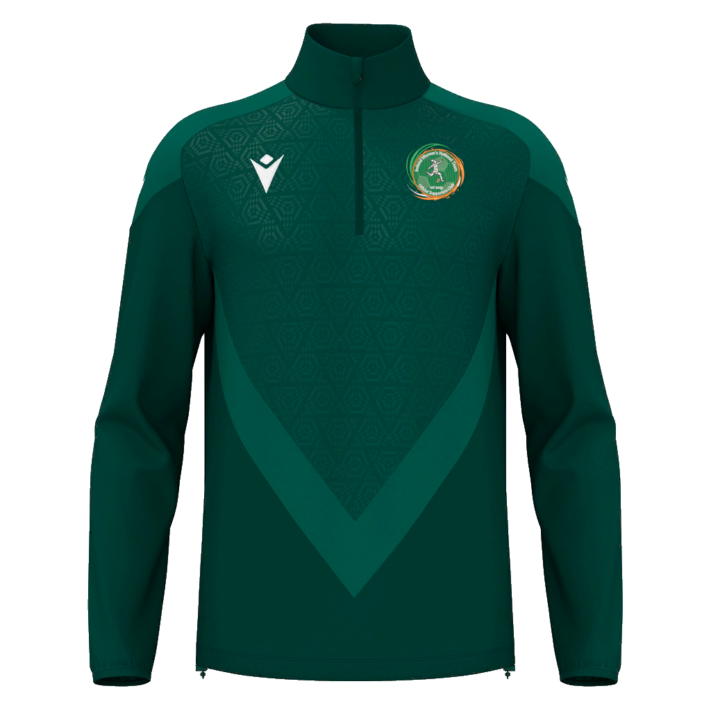 Ireland Women's National Team Official Supporters Club Unisex Anduin 1/4 Zip Top Bottle Green