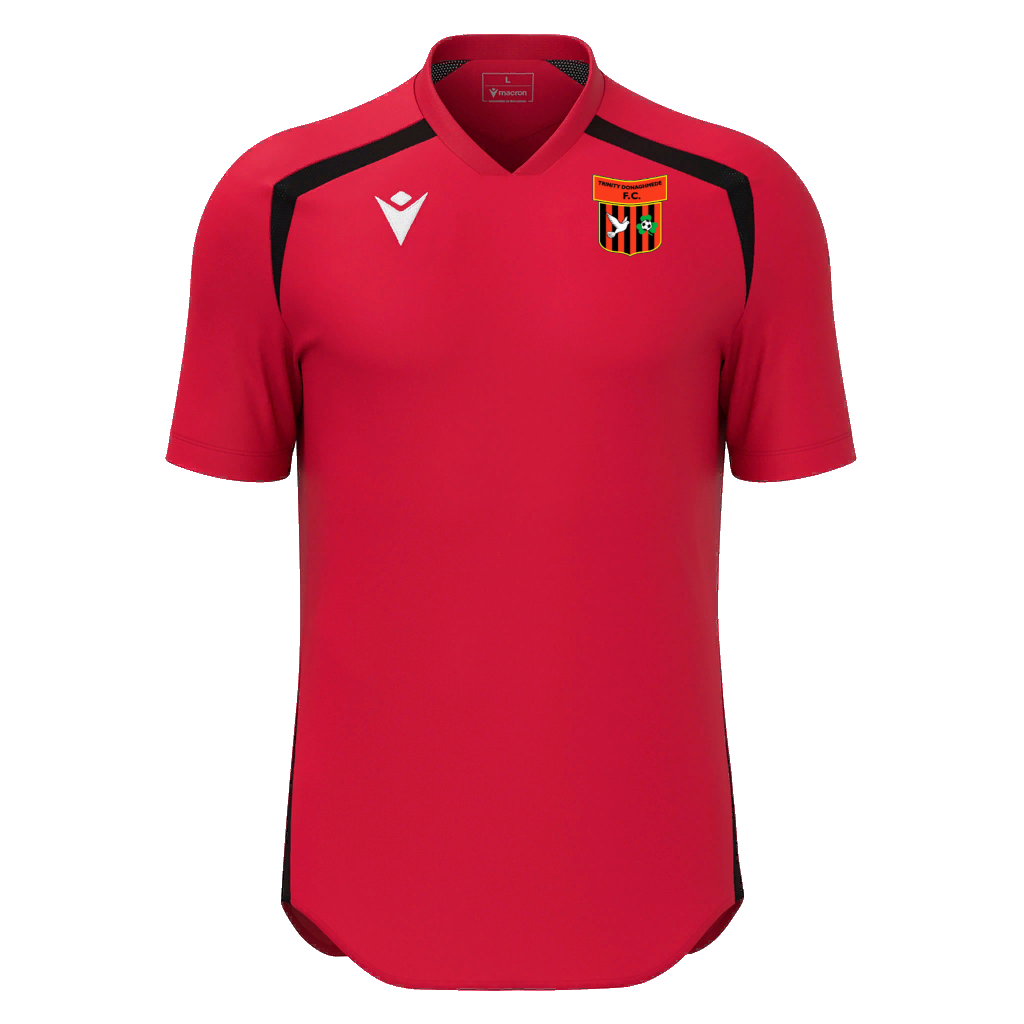 Trinity Donaghmede FC Youth/Adult Wyrm Shirt SS Red & Black