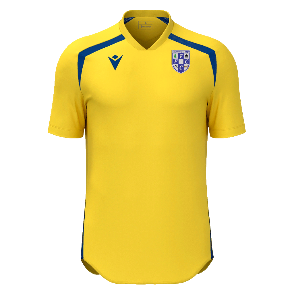 Firhouse Carmel AFC Adult Wyrm Shirt SS Yellow & Royal Blue