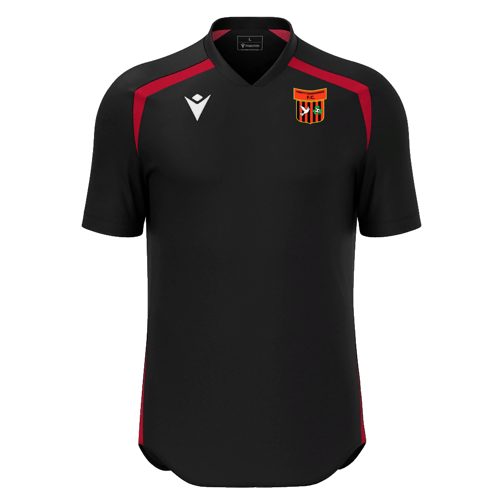 Trinity Donaghmede FC Youth/Adult Wyrm Shirt SS Black & Red
