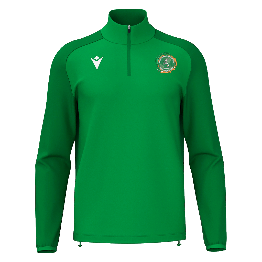 Ireland Women's National Team Official Supporters Club Unisex Isen 1/4 Zip Green