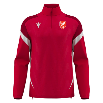 Valley Park United Hollow 1/4 Zip Red & White