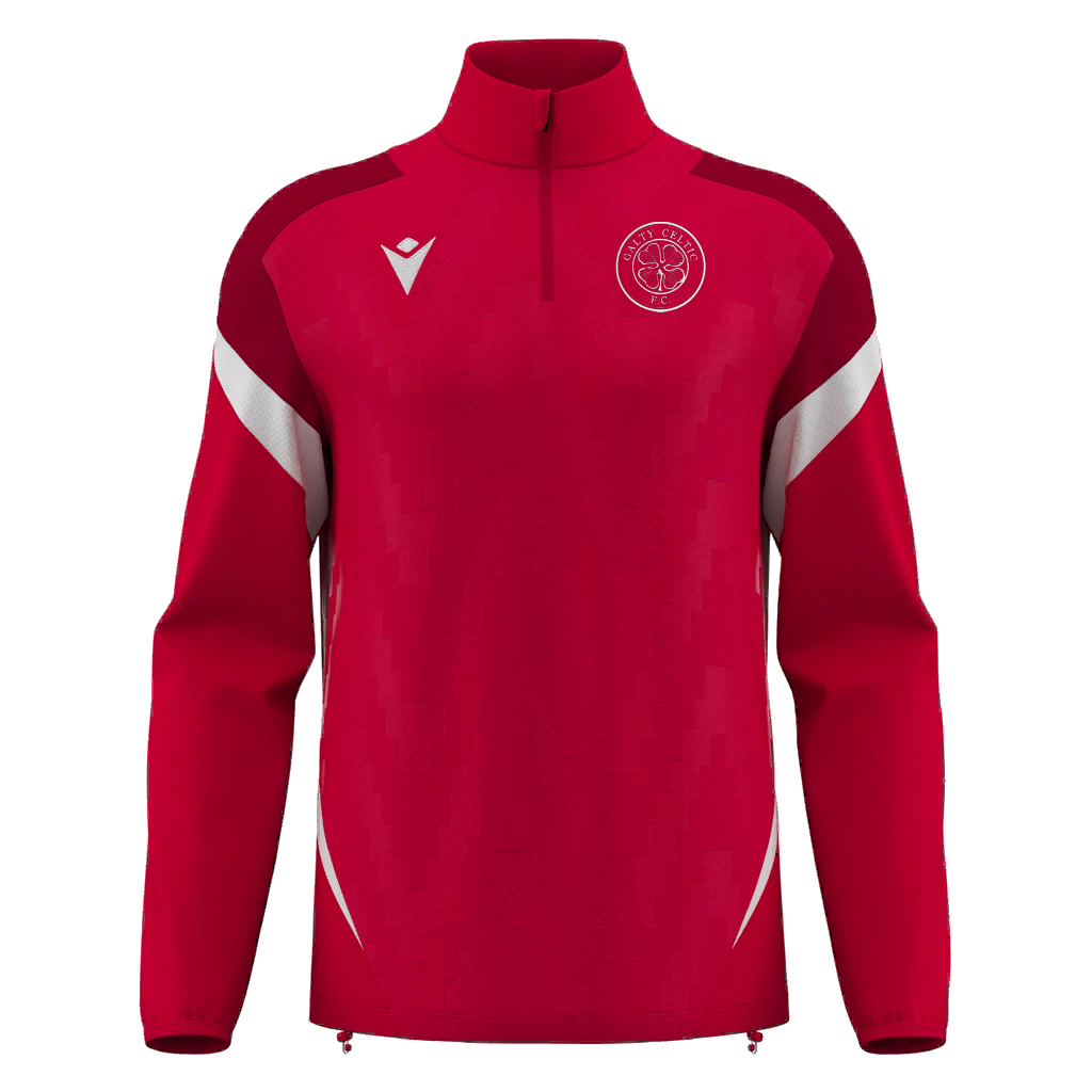 Galty Celtic Hollow 1/4 Zip Red & White