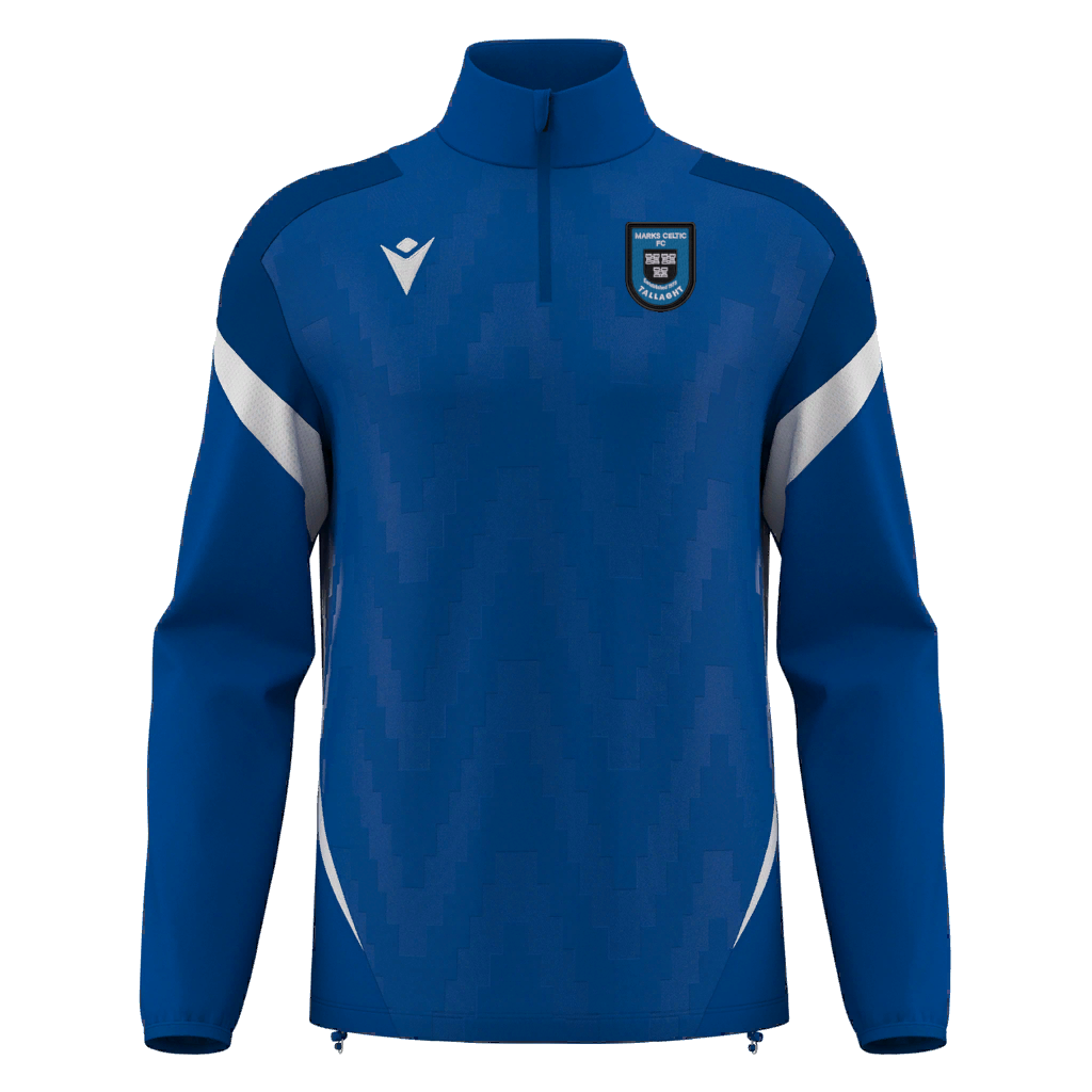 Marks Celtic FC Hollow 1/4 Zip Royal Blue & White