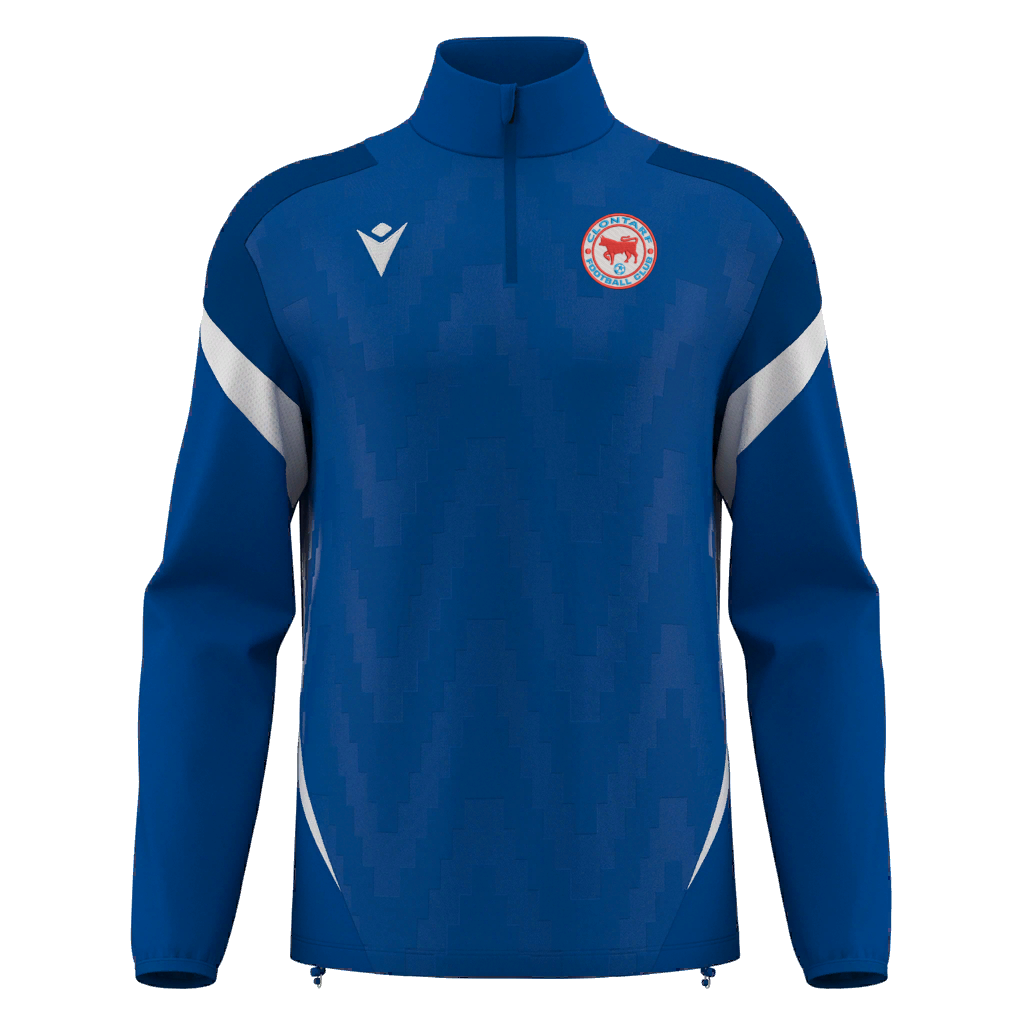 Clontarf FC Hollow 1/4 Zip Royal Blue & White