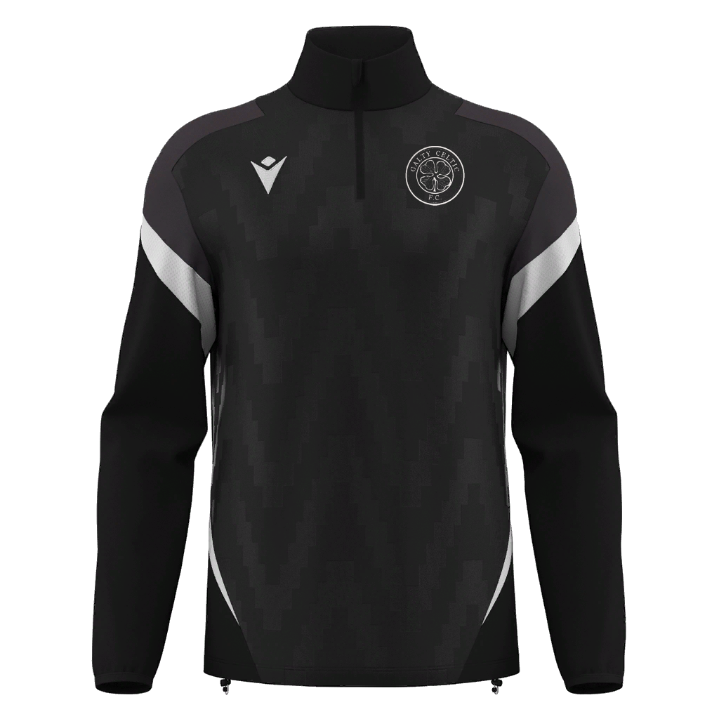 Galty Celtic Hollow 1/4 Zip Black & White