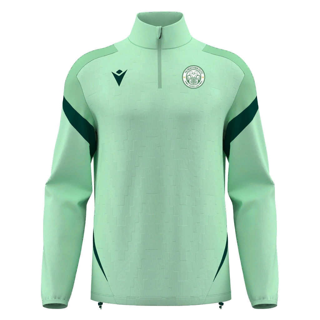 Palmerstown FC Hollow 1/4 Zip Mint & Bottle Green